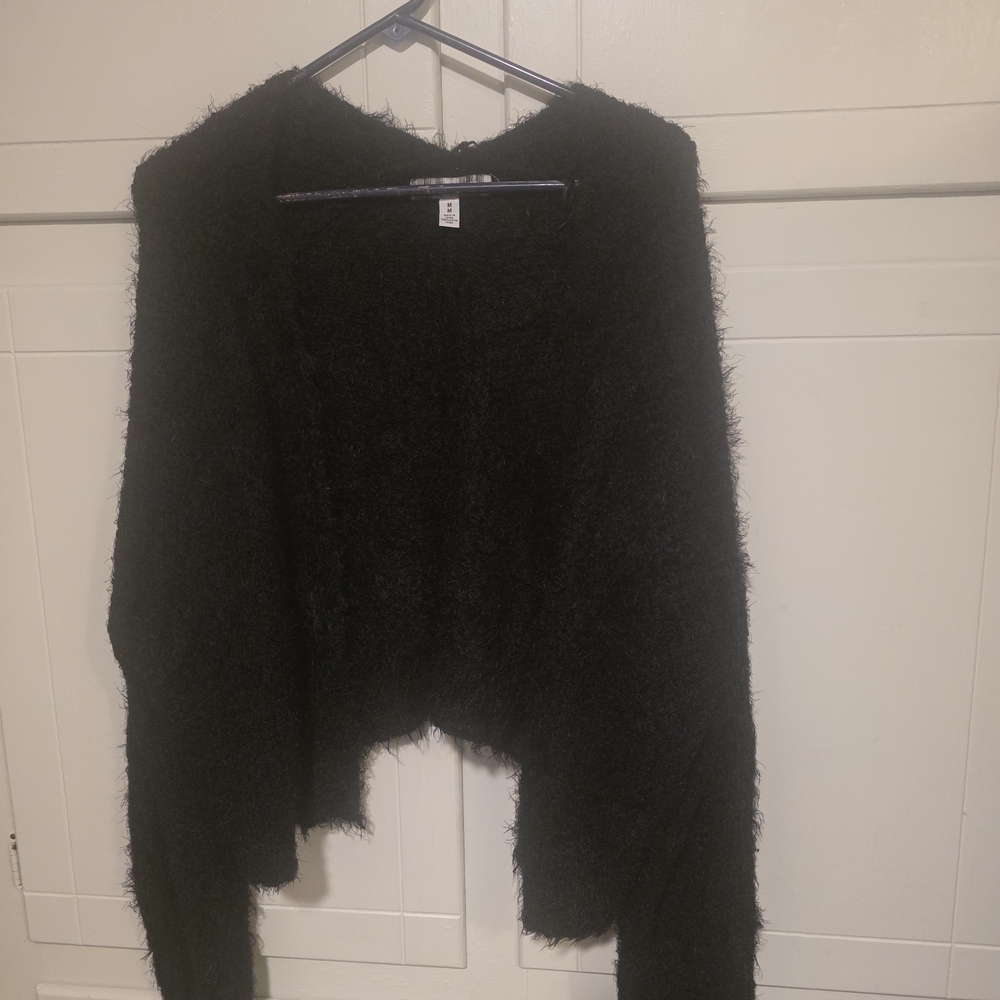 Urban Outfitters Black Fuzzy Sweater